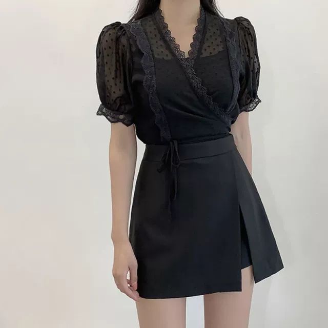 Jupe avec Fente & Taille Haute - Amira Paris