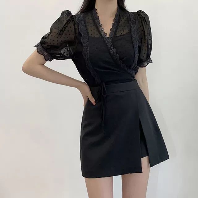 Jupe avec Fente & Taille Haute - Amira Paris
