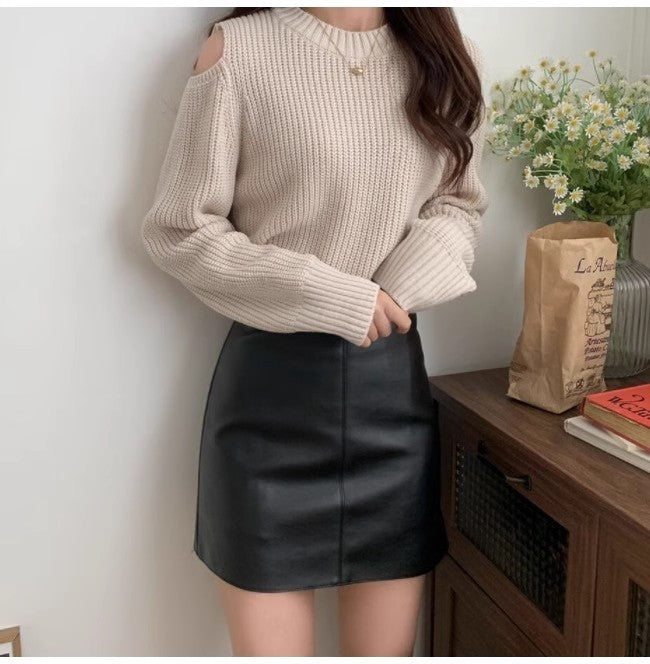 Jupe en Cuir PU & Taille Haute - Amira Paris