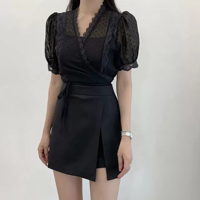 Jupe avec Fente & Taille Haute - Amira Paris