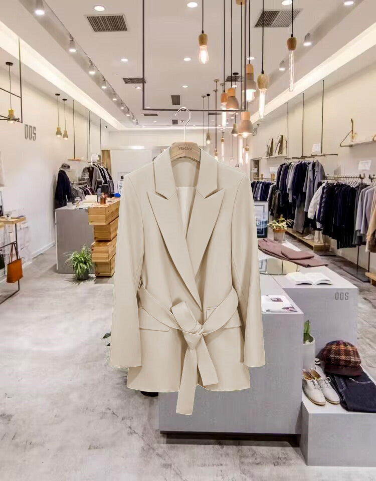 Blazer Long Ceinturé - Amira Paris