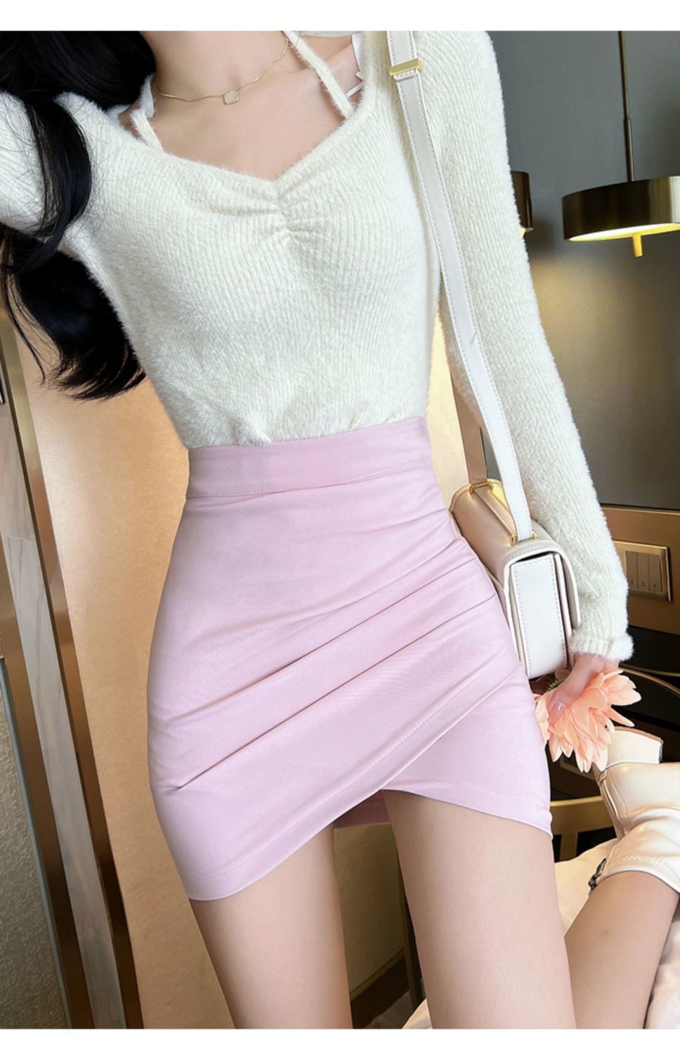 Jupe Slim Irregulière & Taille Haute - Amira Paris