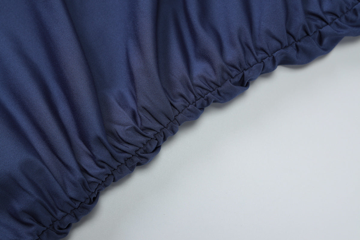 Robe Plissée Moulante Sans Manches & Col en U - Amira Paris