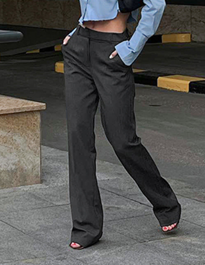Pantalon Tailleur Coupe Droite & Large
