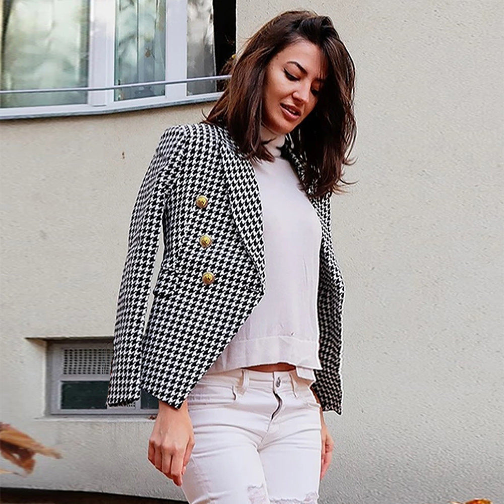 Blazer Croisé à Carreaux - Amira Paris