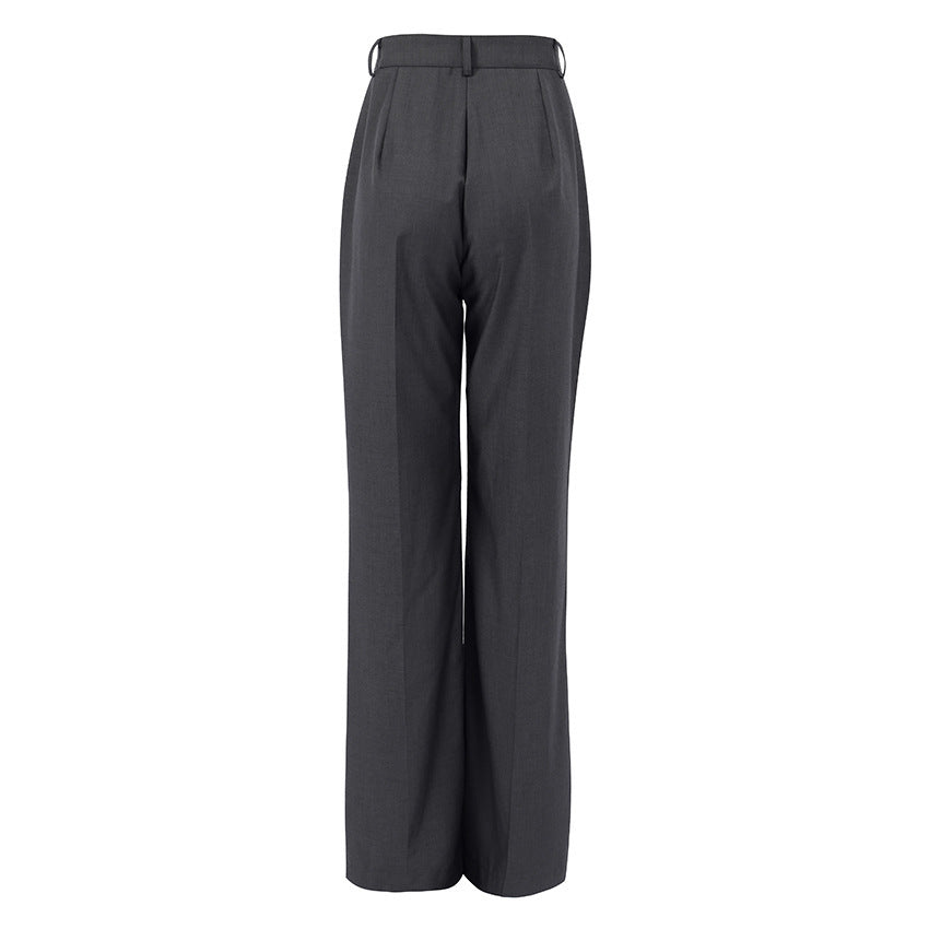 Pantalon Tailleur Coupe Droite & Large