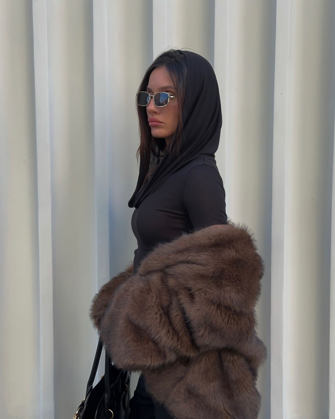 Veste en Fourrure Brun - Amira Paris