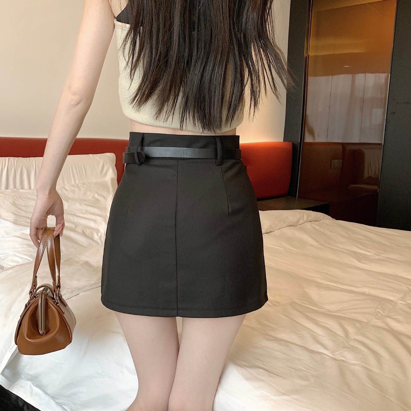 Jupe avec Ceinture & Taille Haute - Amira Paris