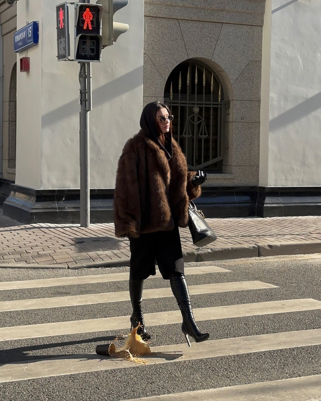 Veste en Fourrure Brun - Amira Paris