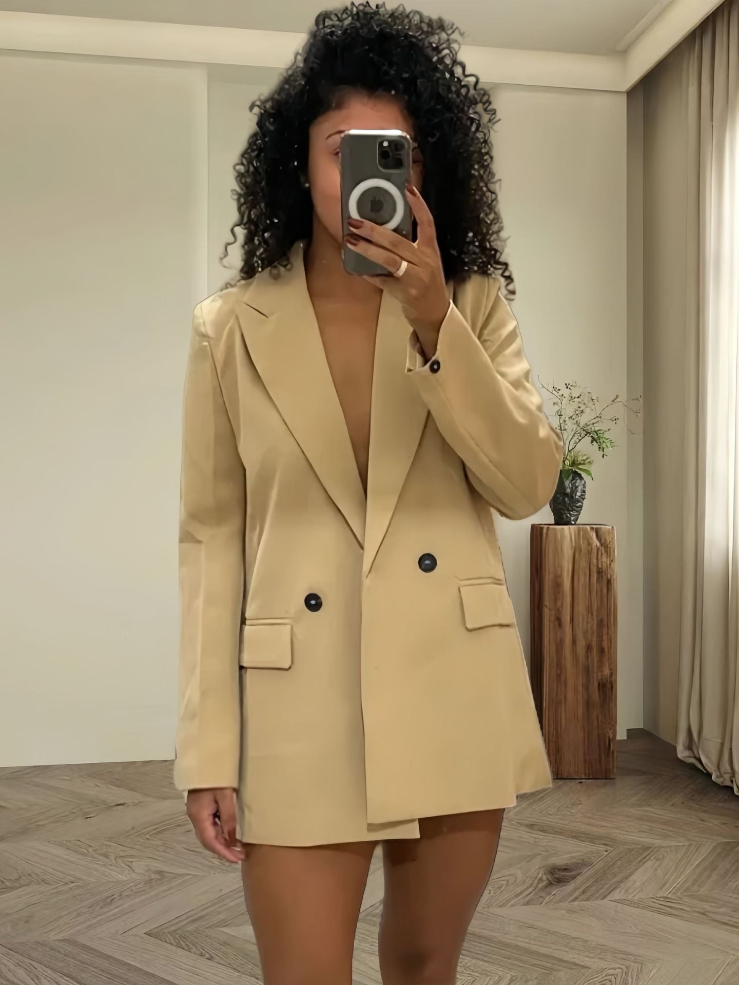 Blazer Long Ample à Double Boutonnage - Amira Paris
