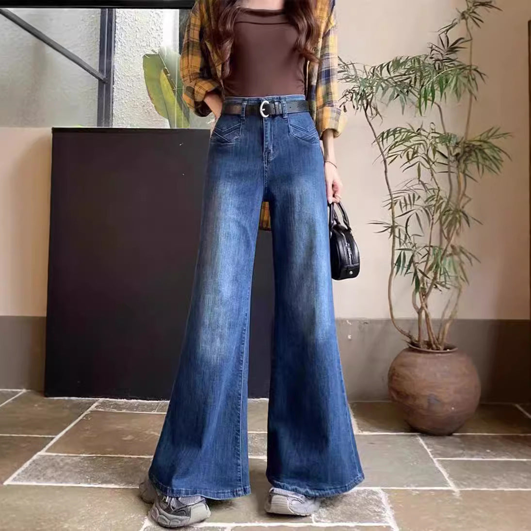 Jean Taille Haute Coupe Large