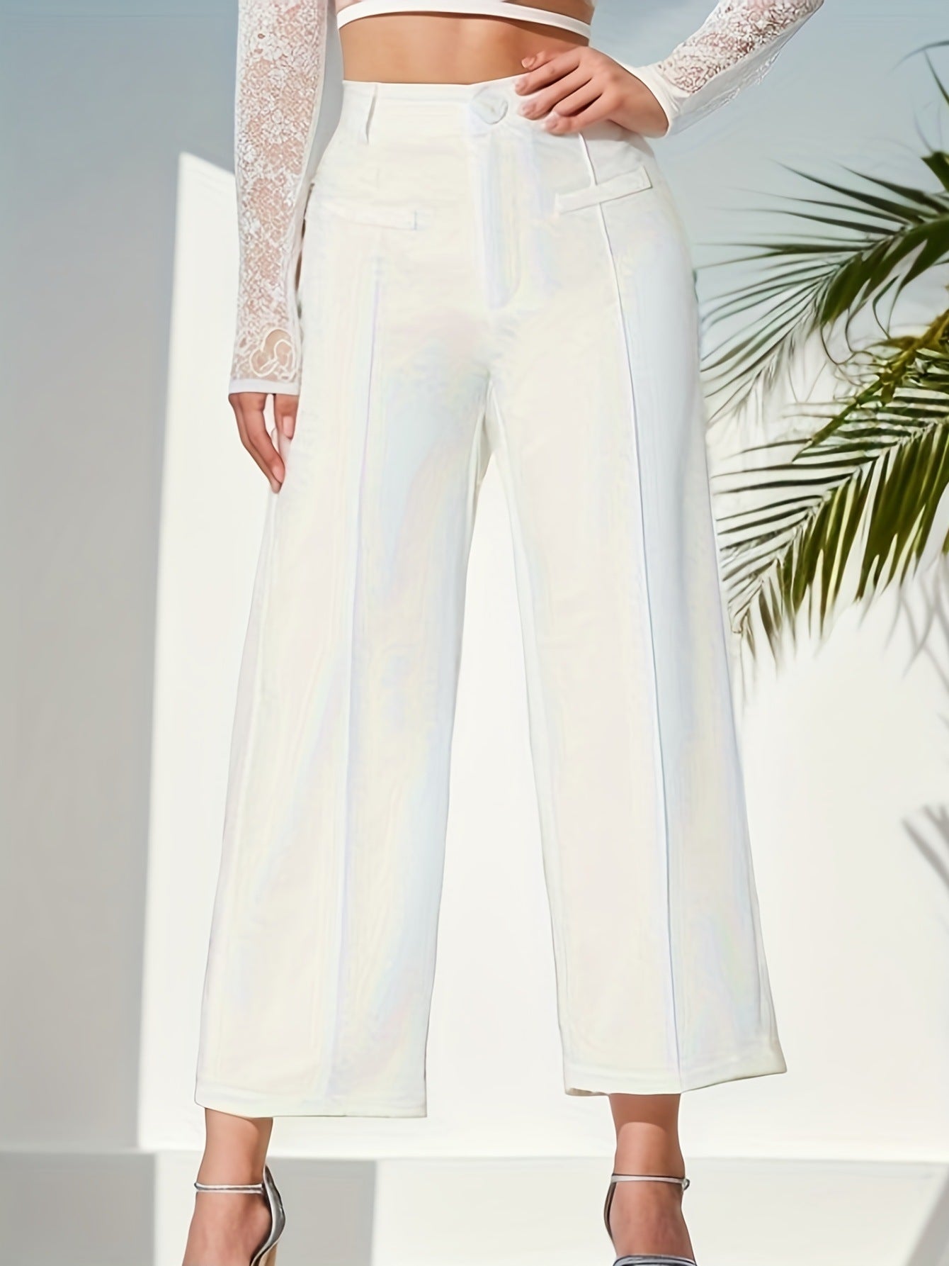 Pantalon Décontracté Taille Large