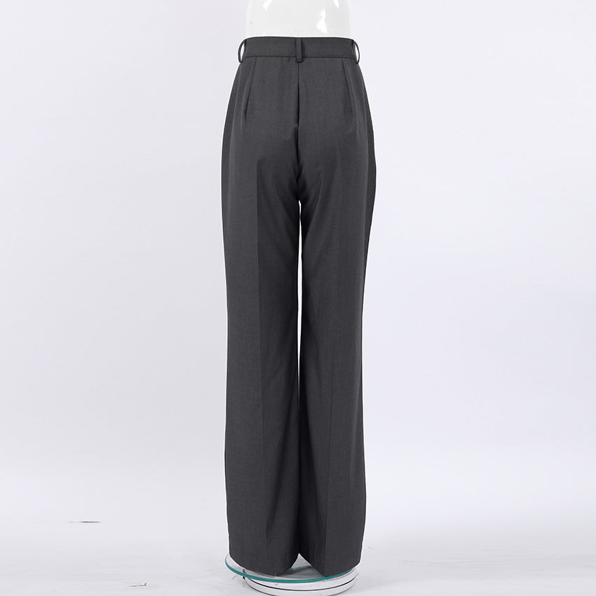 Pantalon Tailleur Coupe Droite & Large