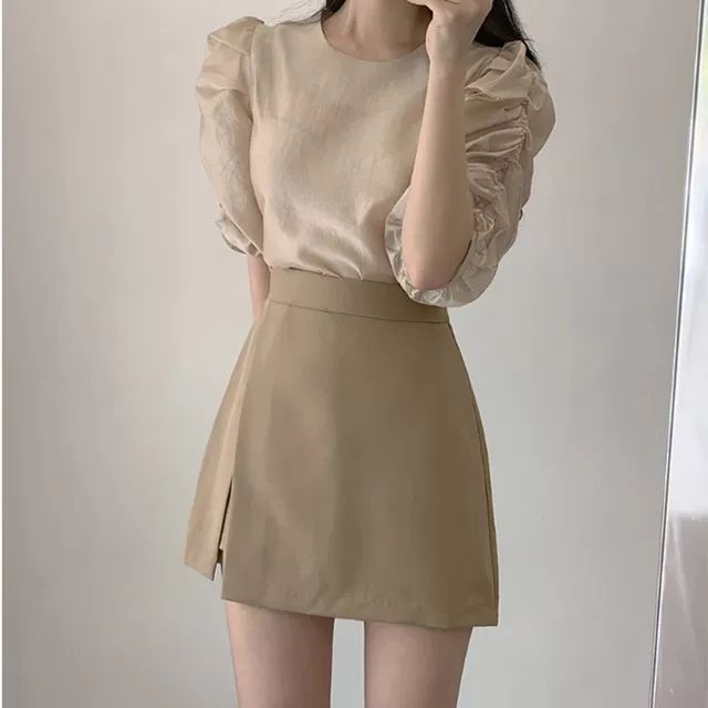 Jupe avec Fente & Taille Haute - Amira Paris