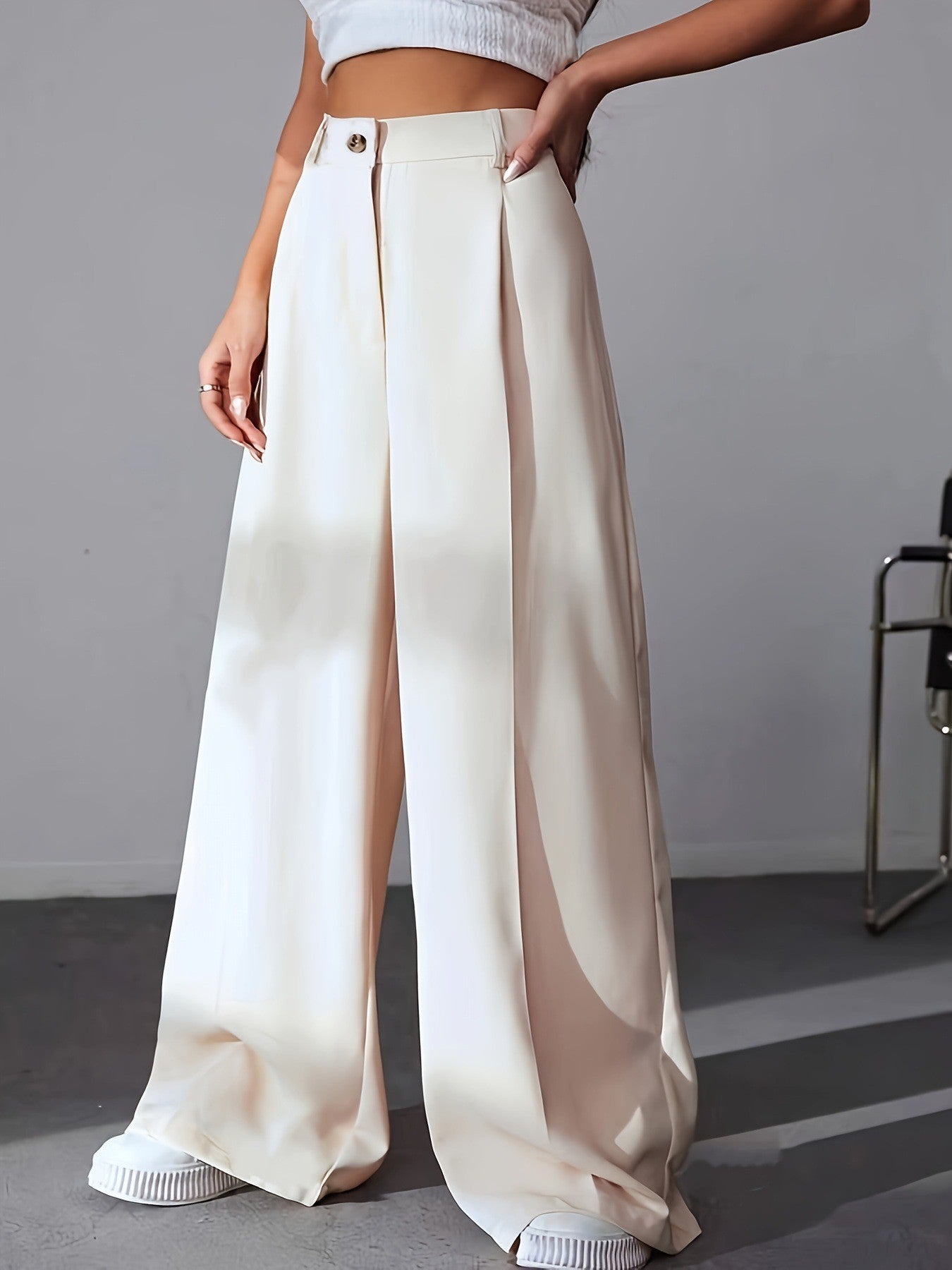 Pantalon Large & Taille Haute