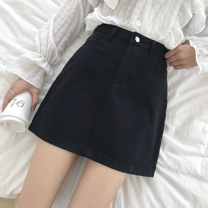 Jupe en Jean & Taille Haute Trapèze - Amira Paris