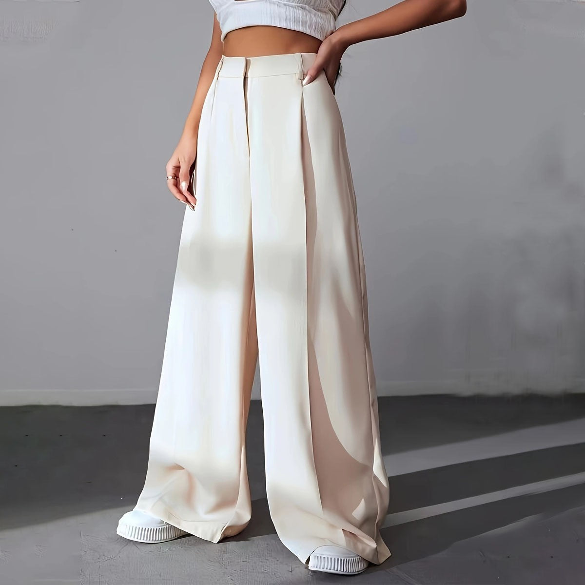 Pantalon Large & Taille Haute