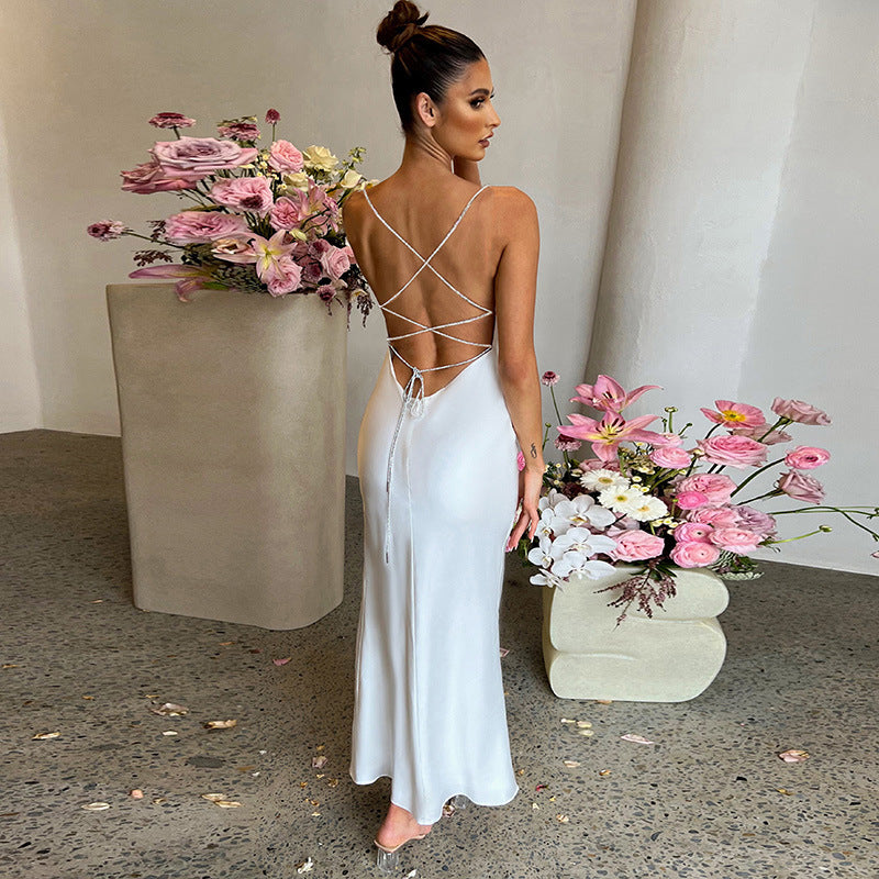 Robe Moulante à Bretelles - Amira Paris