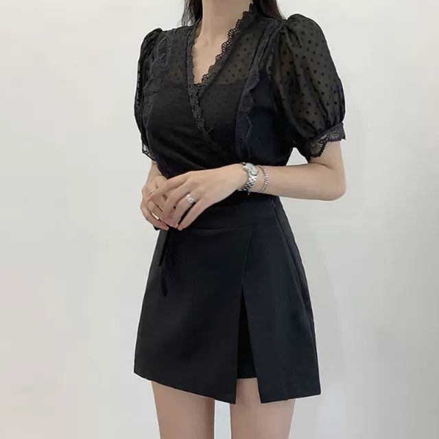 Jupe avec Fente & Taille Haute - Amira Paris