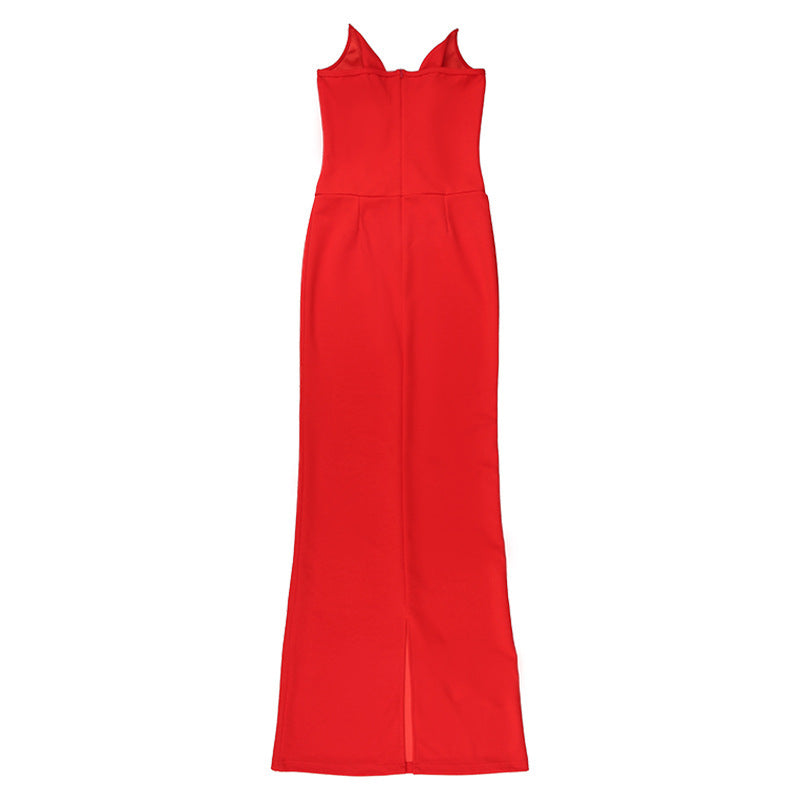 Robe Moulante à Col en V - Amira Paris