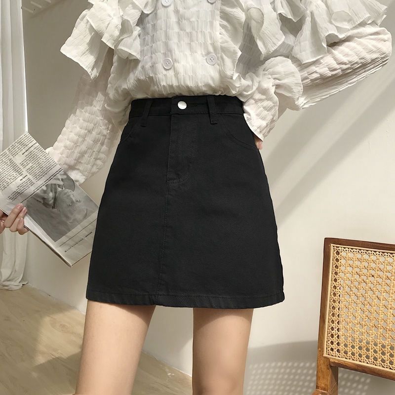 Jupe en Jean & Taille Haute Trapèze - Amira Paris