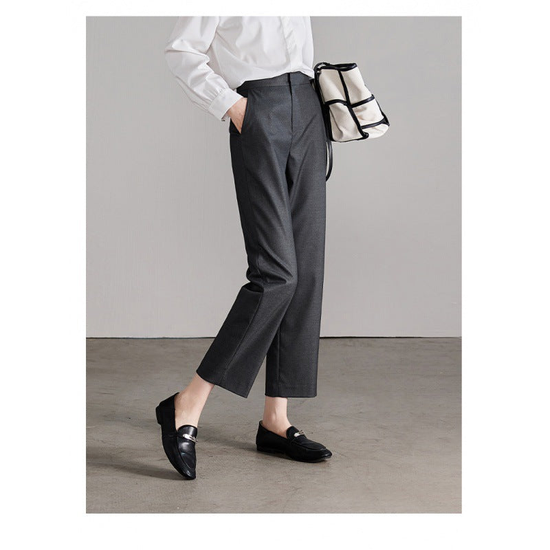 Pantalon Tailleur Décontracté Coupe Court
