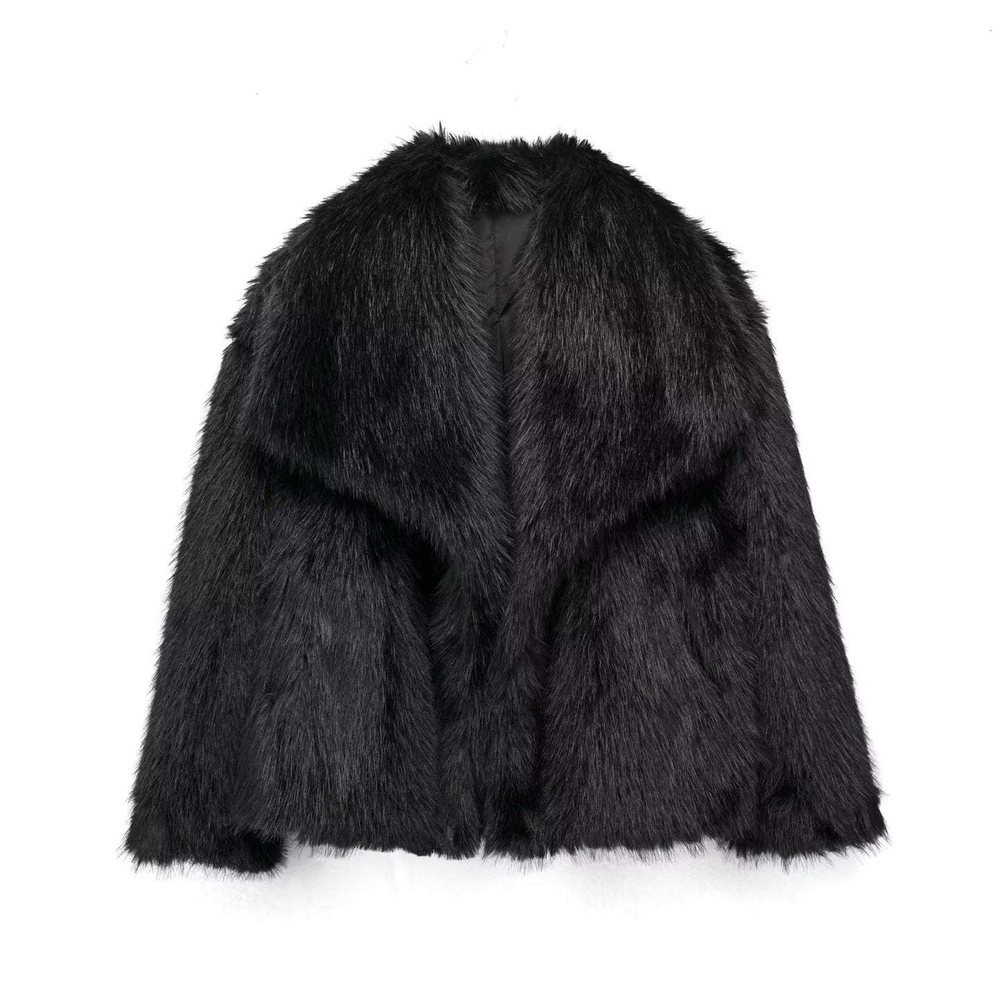 Veste Taille mi-long en Fourrure Pelucheuse - Amira Paris
