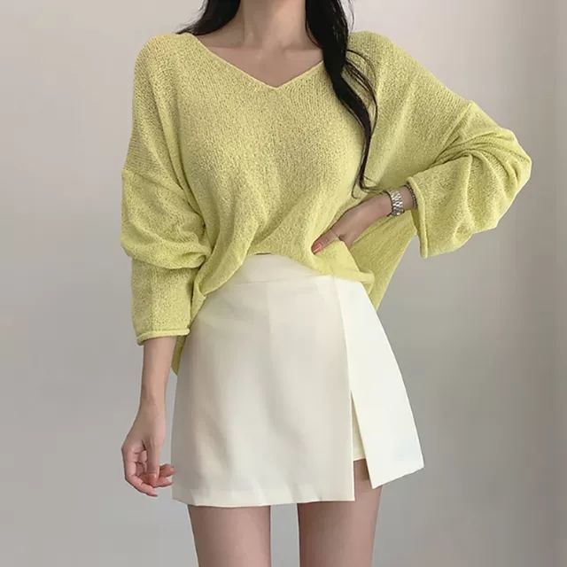 Jupe avec Fente & Taille Haute - Amira Paris