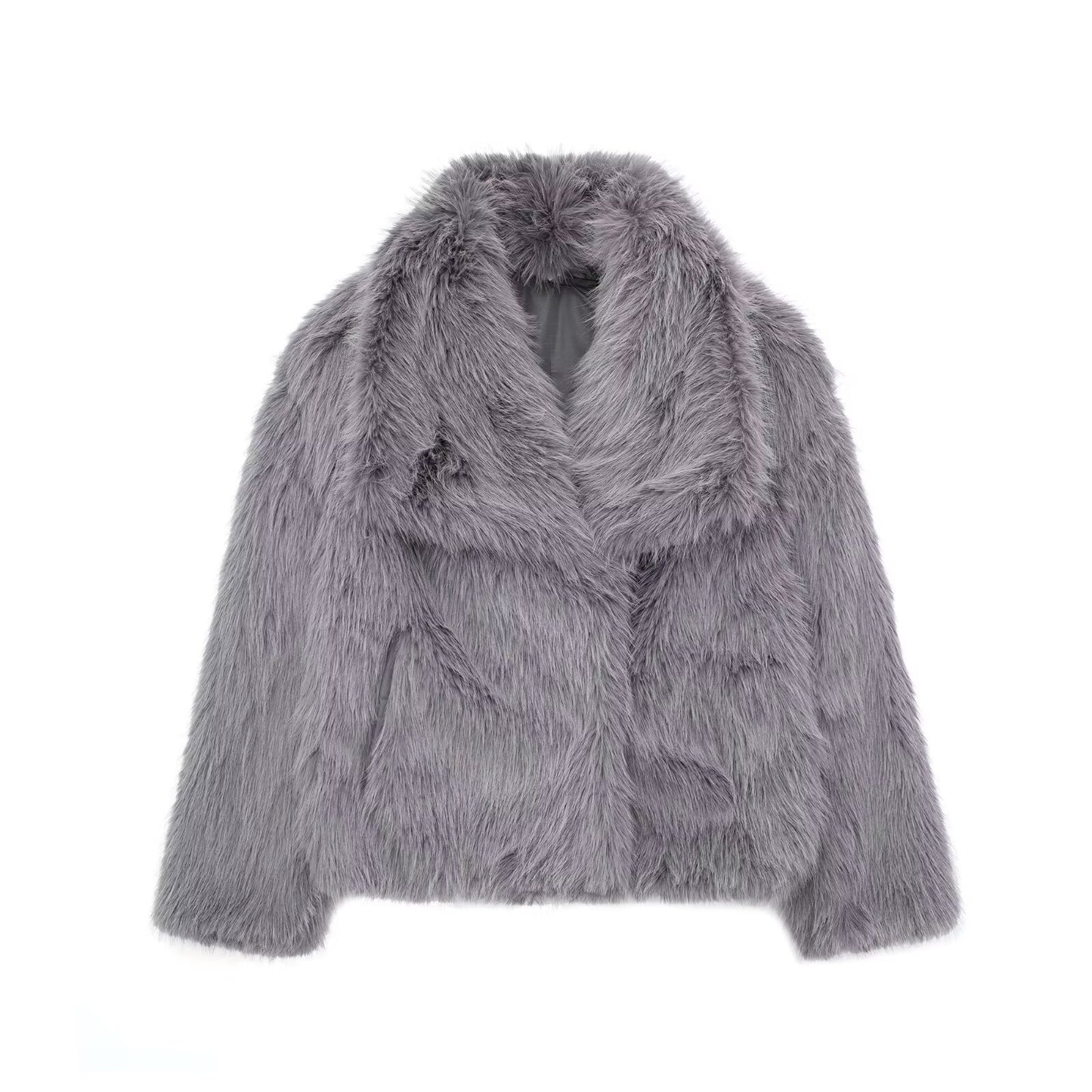 Veste Taille mi-long en Fourrure Pelucheuse - Amira Paris
