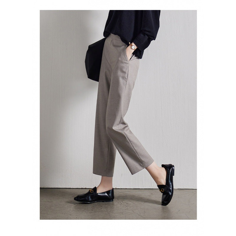 Pantalon Tailleur Décontracté Coupe Court
