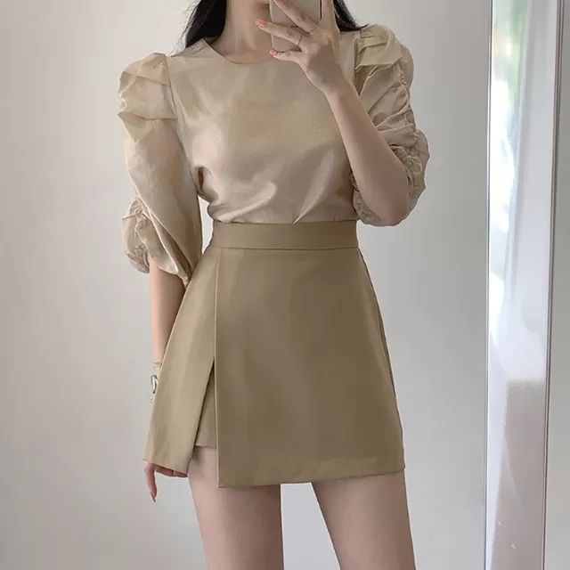 Jupe avec Fente & Taille Haute - Amira Paris