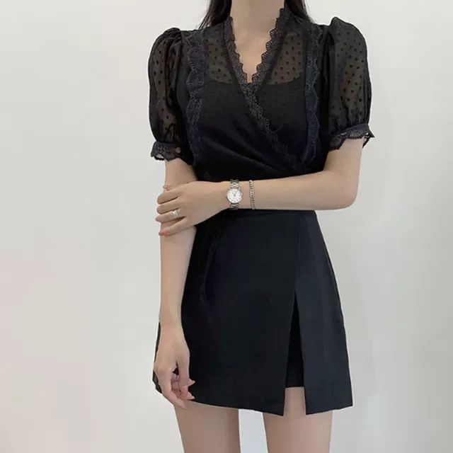Jupe avec Fente & Taille Haute - Amira Paris