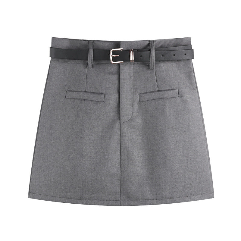 Jupe avec Ceinture & Taille Haute - Amira Paris