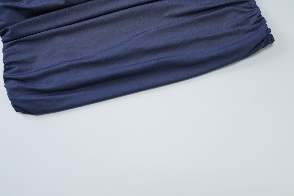 Robe Plissée Moulante Sans Manches & Col en U - Amira Paris