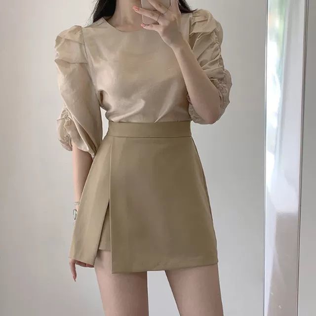 Jupe avec Fente & Taille Haute - Amira Paris