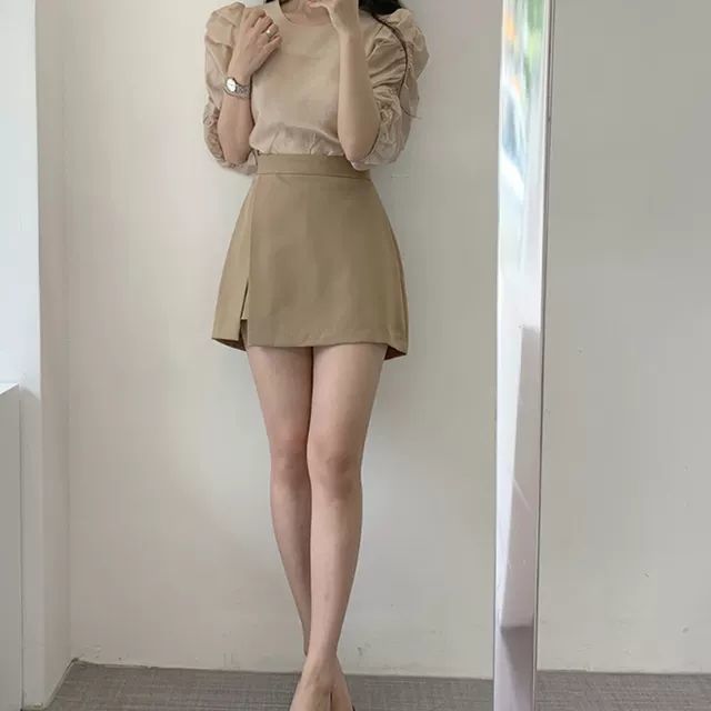 Jupe avec Fente & Taille Haute - Amira Paris