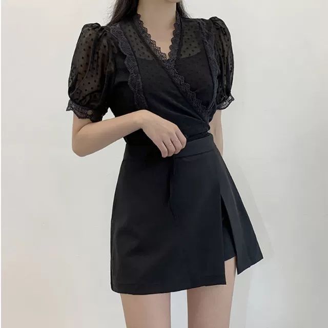 Jupe avec Fente & Taille Haute - Amira Paris